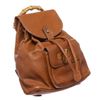 Image 3 : Gucci Brown Leather Drawstring Bamboo Mini Backpack