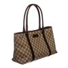 Image 2 : Gucci Brown Beige GG Supreme Coated Canvas Monogram Tote Bag