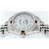 Image 3 : Rolex Ladies Stainless Steel And White Gold MOP Diamond and Ruby DateJust Wristw