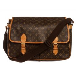 Louis Vuitton Monogram Canvas Leather Gibeciere GM Messenger Bag