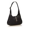 Image 2 : Gucci Black Canvas Leather GG Logo Jackie Shoulder Bag