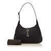 Image 6 : Gucci Black Canvas Leather GG Logo Jackie Shoulder Bag