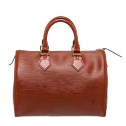 Louis Vuitton Sienna Brown Epi Leather Speedy 25 cm Satchel Bag