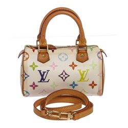Louis Vuitton White Multicolor Monogram Mini Speedy Bag