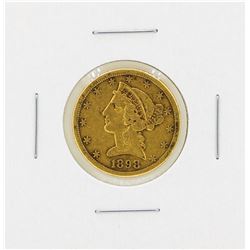 1898S $5 Liberty Head Gold Coin
