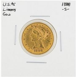 1888-S $5 Liberty Head Half Eagle Gold Coin