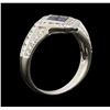 Image 4 : Sapphire and Diamond Ring - Platinum