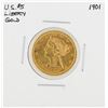 Image 1 : 1901 $5 Liberty Head Half Eagle Gold Coin