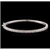 Image 1 : 14KT White Gold 2.68 ctw Diamond Bangle Bracelet