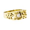 Image 1 : 0.30 ctw Men's Nugget Ring - 14KT Yellow Gold