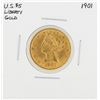 Image 1 : 1901 $5 Liberty Head Half Eagle Gold Coin
