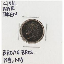 1863 Civil War Token Broas Bro Army and Navy New York