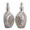 Image 2 : Pair of Chinese Silver Overlay Decanters