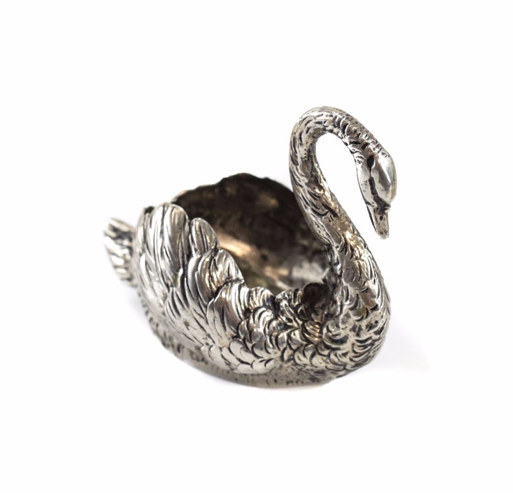 German 800 Silver Swan Figurine