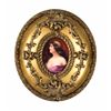 Image 1 : 19th C Porcelain Plaque in Gilt Wood Frame