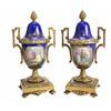 Image 1 : Pair of Sevres Porcelain lidded Urns