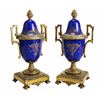 Image 2 : Pair of Sevres Porcelain lidded Urns