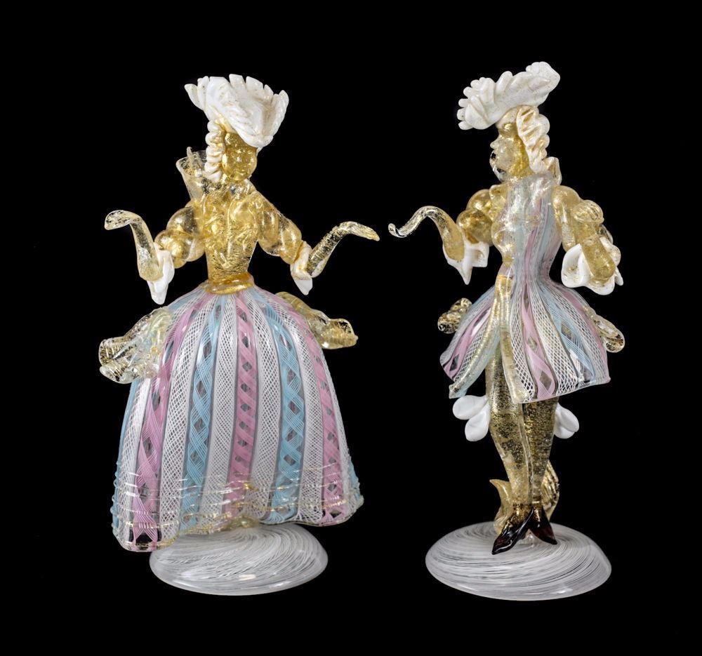 Pair of Murano Art Glass Figurines
