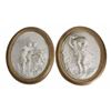Image 1 : Pair of Plaster Oval Reliefs