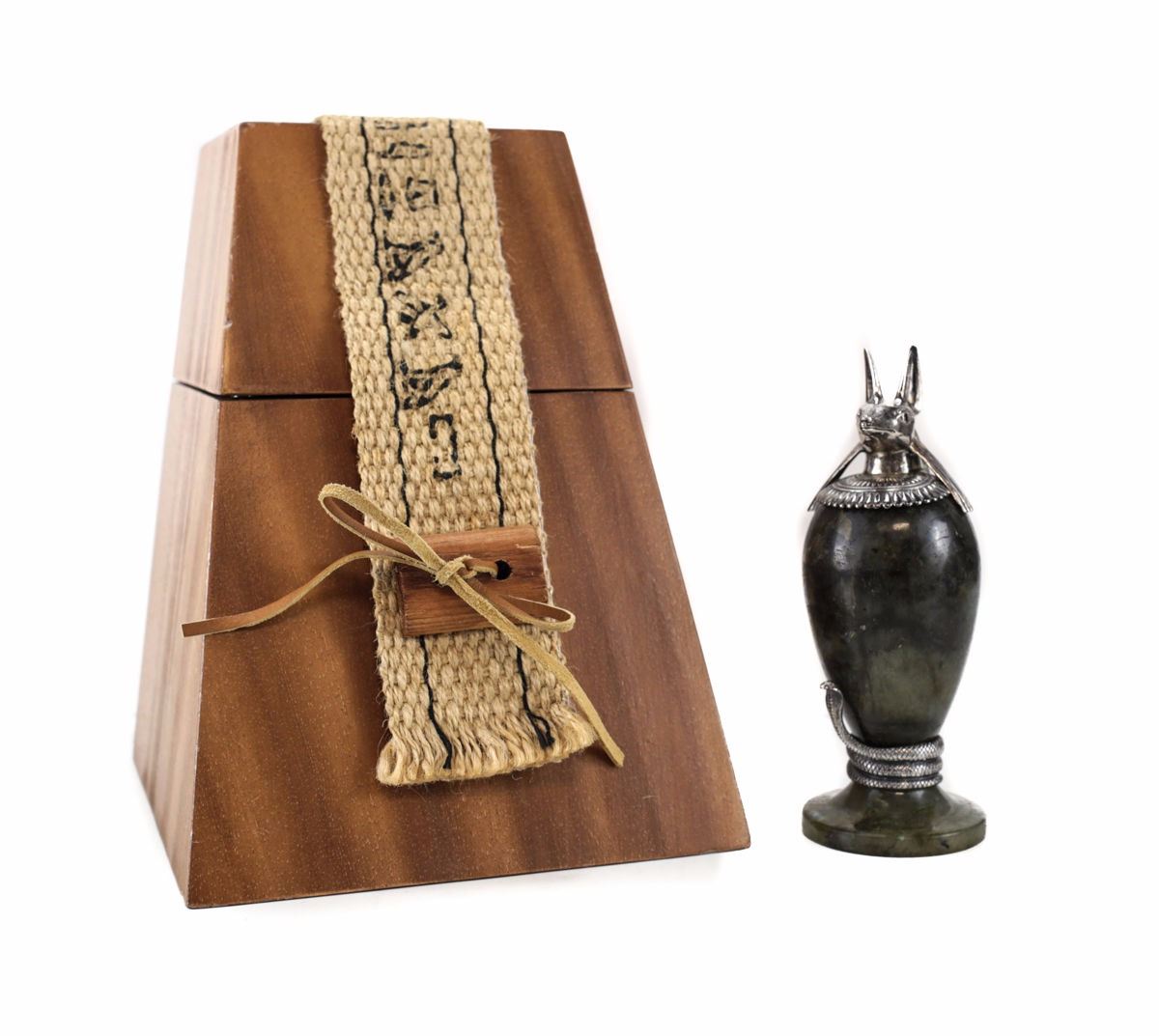 Montegrappa Luxor Blue Granite & Silver Inkwell
