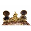 Image 3 : French Champleve Enamel & Gilt Bronze Inkwell