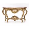 Image 2 : Continental Marble & Gilt Wood Console Table