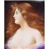 Image 1 : KPM Hand Painted Portrait on Porcelain Plaque