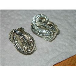 EARRINGS - "CAROLEE" - as-is (missing one crystal)