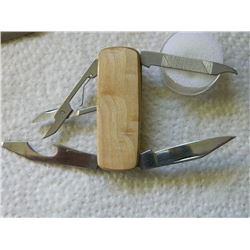 NEW MULTI USE KNIFE WITH WOOD HANDLE
