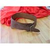 Image 3 : LEATHER HAND TOOLED GUN BELT - LIGHT COLOR NO GUN POCKET
