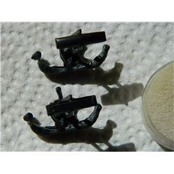 **** FEATURE ITEM **** VINTAGE CUFFLINKS - VIKING LONG BOAT - SWAN ON SAIL - BLACK OVER WHAT SEEMS T