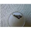 Image 2 : RING - HEART FACETED AMETHYST IN 925 STERLING SILVER SETTING - STAMPED 925 & HALLMARK RSE - missing 