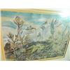 Image 2 : FRAMED PICTURE - MOUNTAIN & FLOWERS - ORIGINAL WATERCOLOR