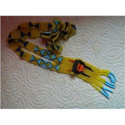 NATIVE BEADED NECKLACE - YELLOW/BLUE