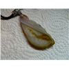 Image 4 : ROPE NECKLACE WITH 3" AGATE SLICE