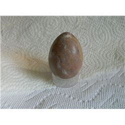 CARVED STONE EGG - 60 X 44 mm