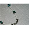 Image 4 : NECKLACE - NAVAHO - SILVER & TOURQUOISE