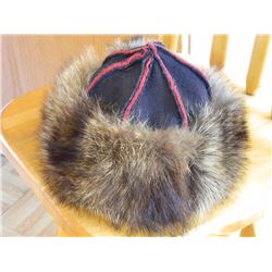ESTATE - REAL FUR HAT - INTRIGUING DESIGNS HAT ITEM C 101 - Norse style with seams on outside NEW RE
