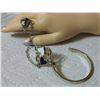 Image 3 : ESTATE - RING BRACELET SET WITH CHAIN - RING SZ 7 - SILVER? NON-FEROUR