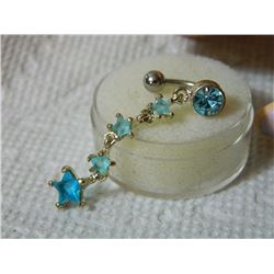ESTATE - BODY JEWELRY - 4 BLUE STARS - 46mm LONG