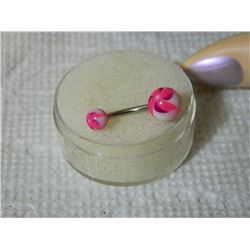 ESTATE - BODY JEWELRY - PINK & WHITE