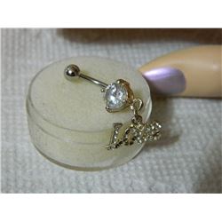 ESTATE - BODY JEWELRY - RHINESTONE STUDDED "LOVE"
