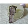 Image 1 : ESTATE - PENDANT - AMETHYST CRYSTAL - 6 SIDED - 30mm long