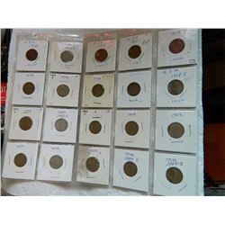 ESTATE - LOT OF ASSORTED USA PENNIES - 20 TLL