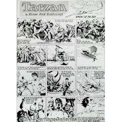 Burne Hogarth - Original Comic Strip Art for Ta