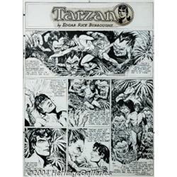 Burne Hogarth - Original Comic Strip Art for Ta