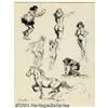 Image 1 : Frank Frazetta - Original Sketches of Cavemen,