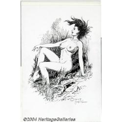 Jack Kamen - Original Illustration of a Sea Nym