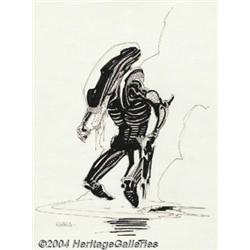 Mike Mignola - Original Sketch of The Alien (un