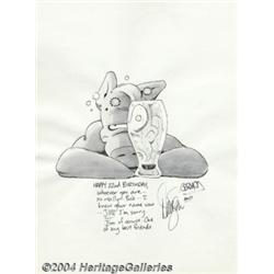 Dave Sim and Gerhard - Original Sketch of Cereb